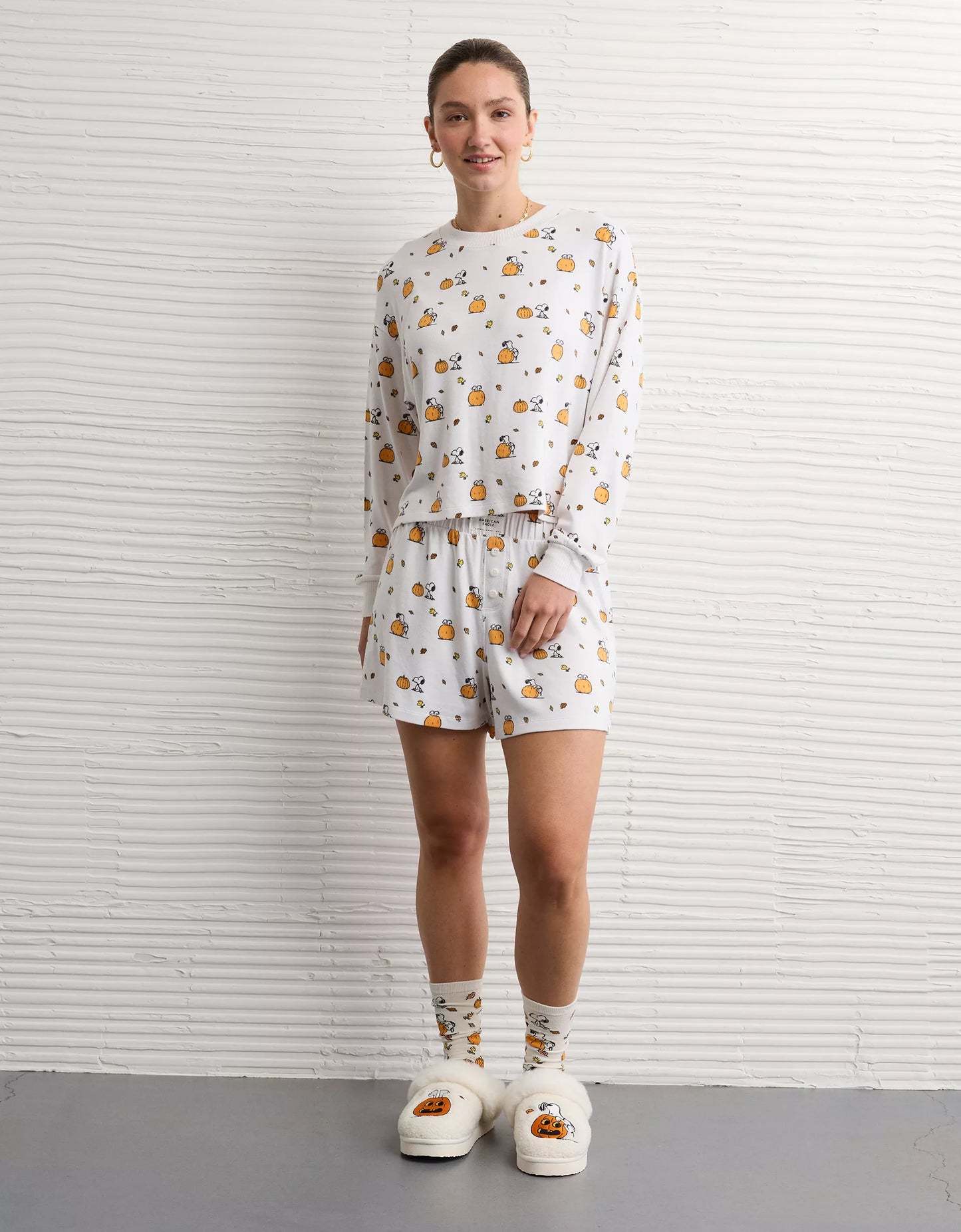 PRE ORDER-AE Luxe Plush Snoopy Halloween PJ Set
