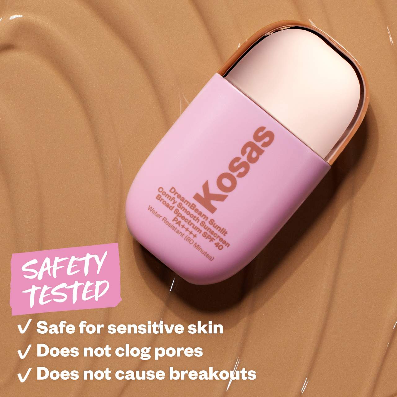 PRE ORDER-DreamBeam Silicone-Free Mineral Sunscreen SPF 40 with Ceramides and Peptides