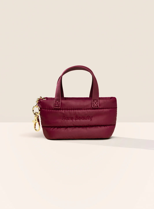 Mini Puffy Tote Keychain - Merlot