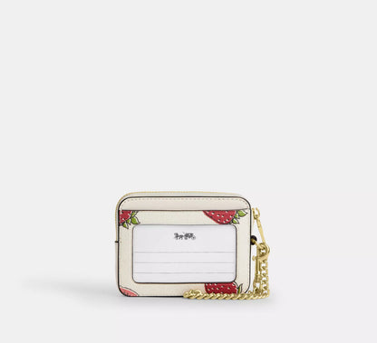 Zip Card Case Strawberry