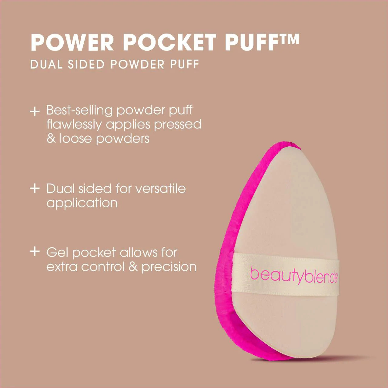 POWER POCKET PUFF™ Dual-Sided Powder Puff for Setting and Baking