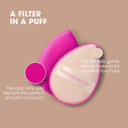 POWER POCKET PUFF™ Dual-Sided Powder Puff for Setting and Baking