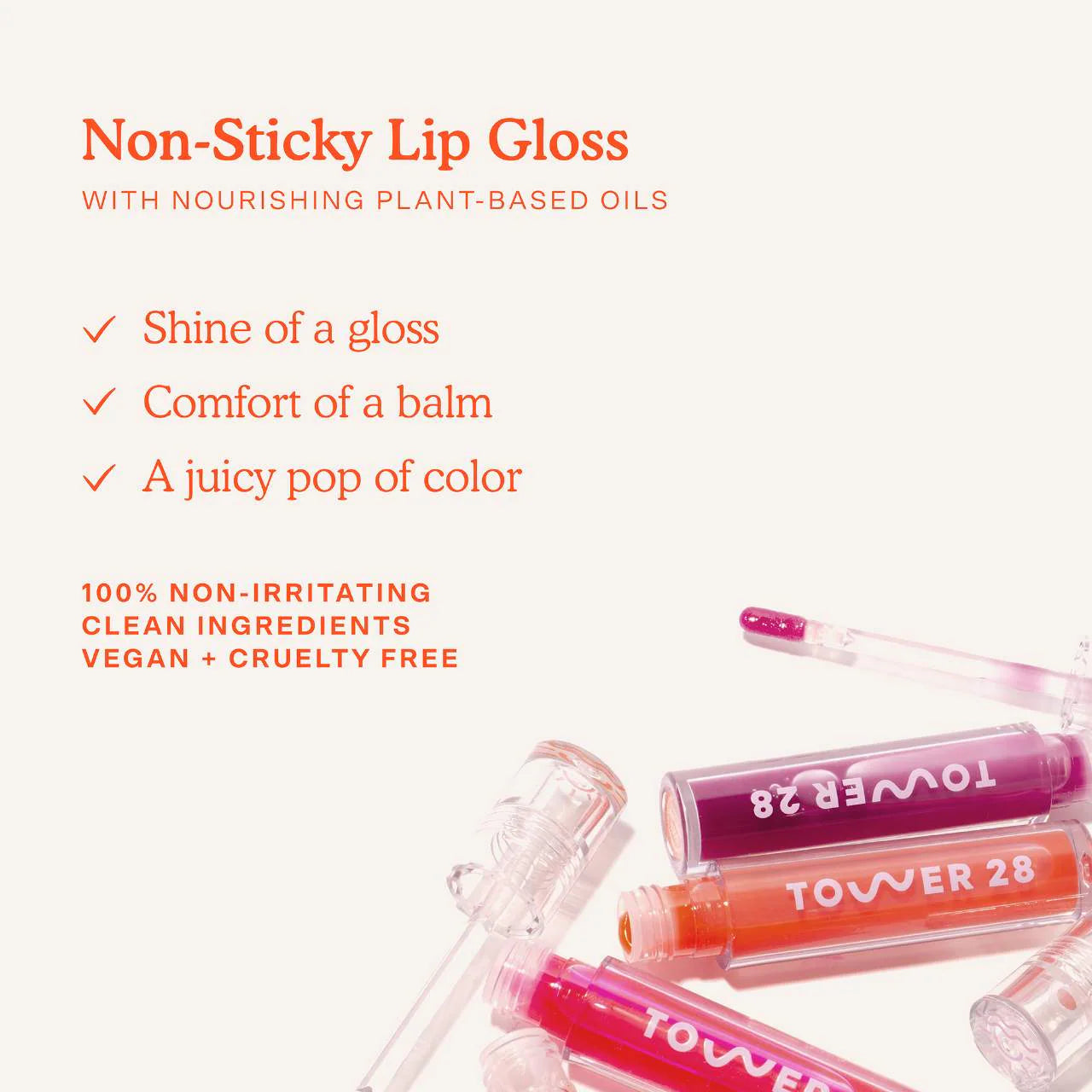 Tower 28 Beauty ShineOn Lip Jelly Non-Sticky Gloss