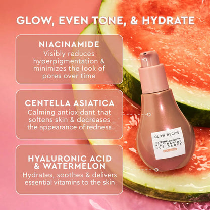 PRE ORDER-Watermelon Glow Niacinamide Hue Drops Suero Sun Glow