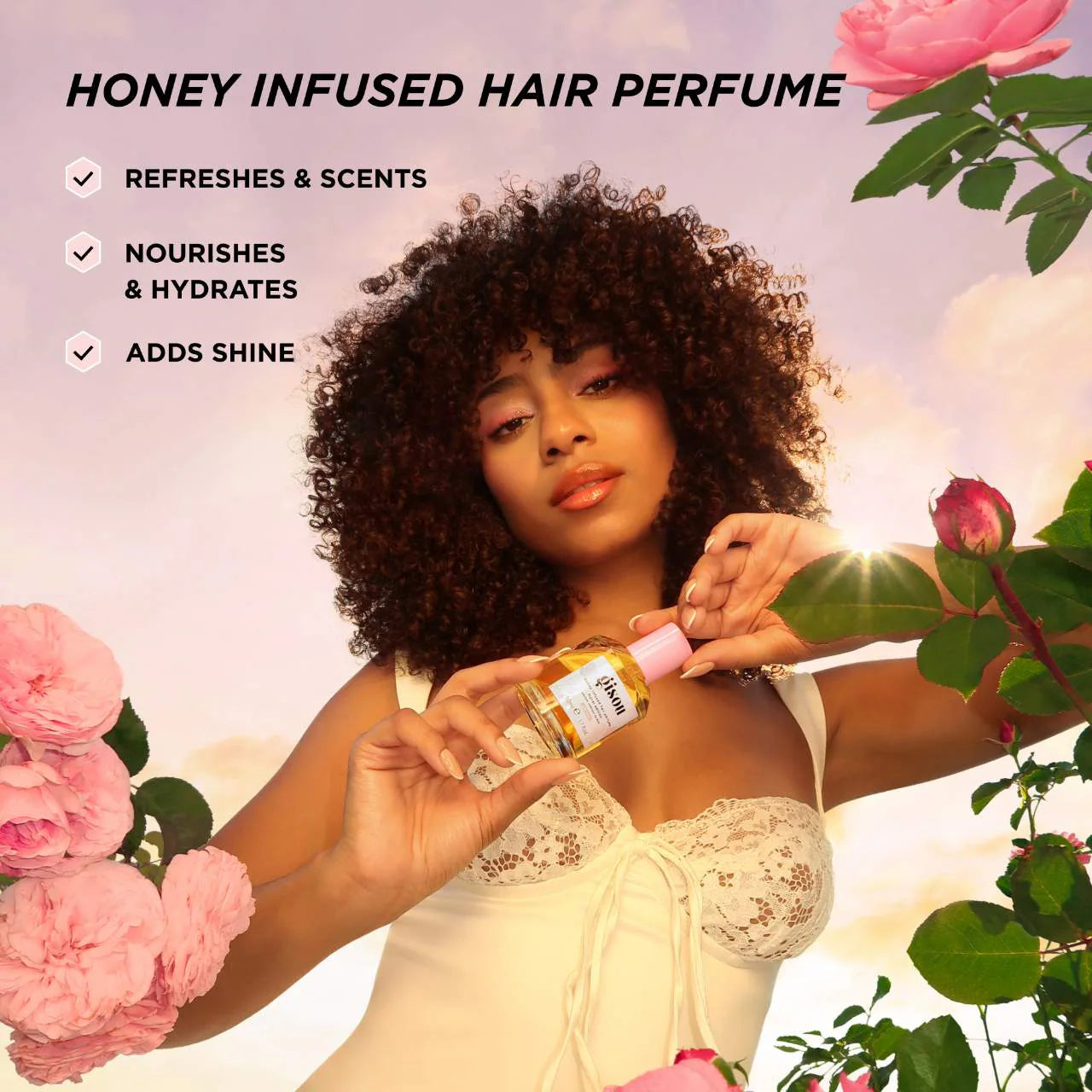 PRE ORDER-Mini Honey Infused Hair Perfume - Wild Rose