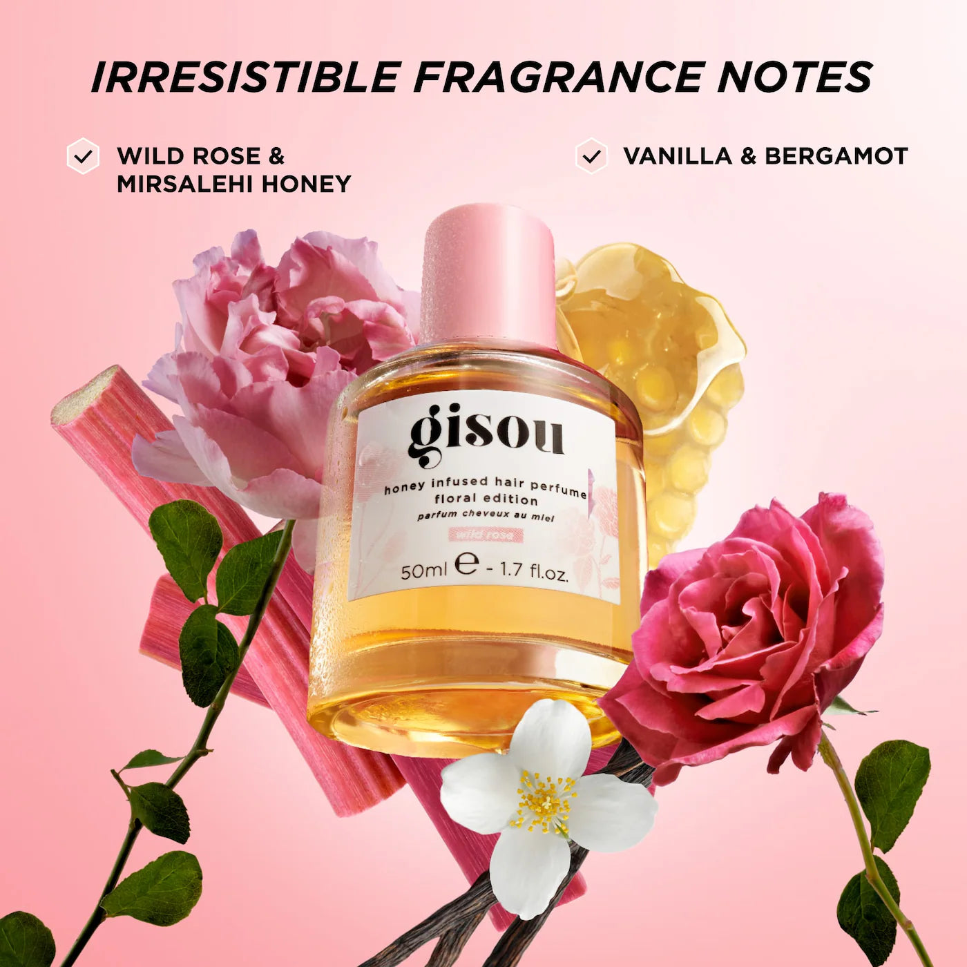 PRE ORDER-Mini Honey Infused Hair Perfume - Wild Rose