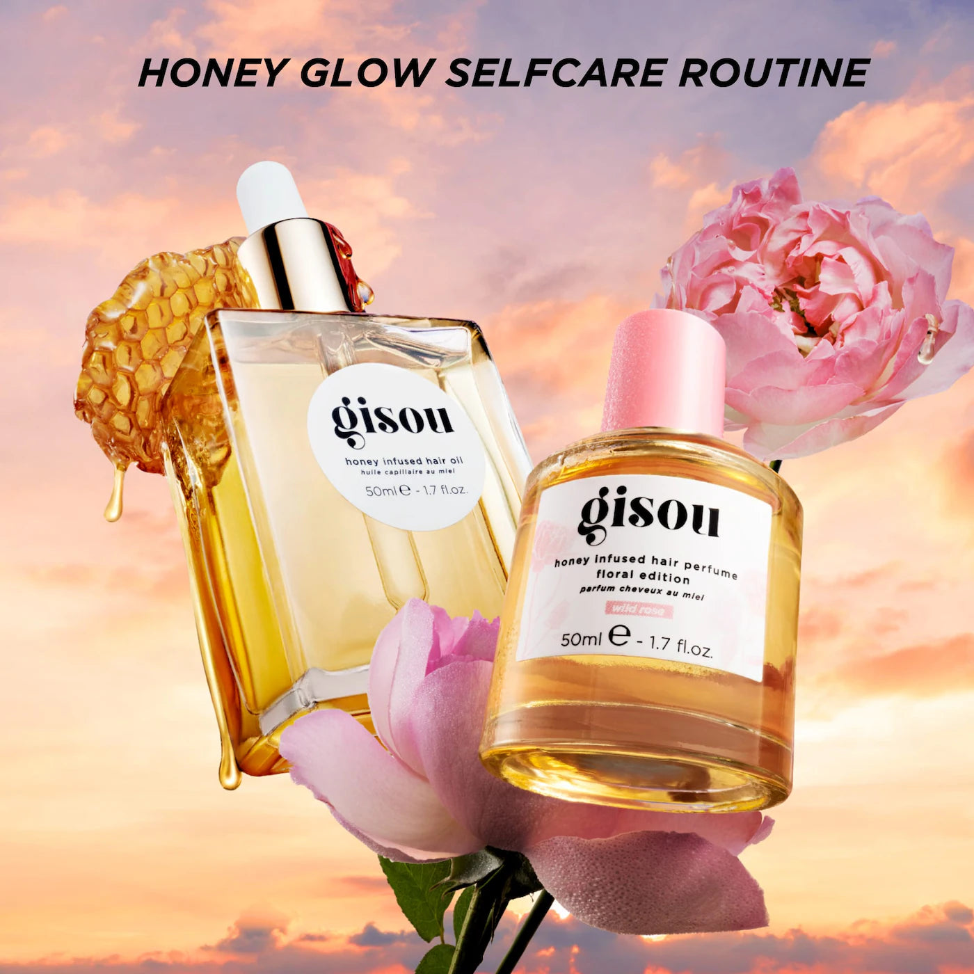 PRE ORDER-Mini Honey Infused Hair Perfume - Wild Rose