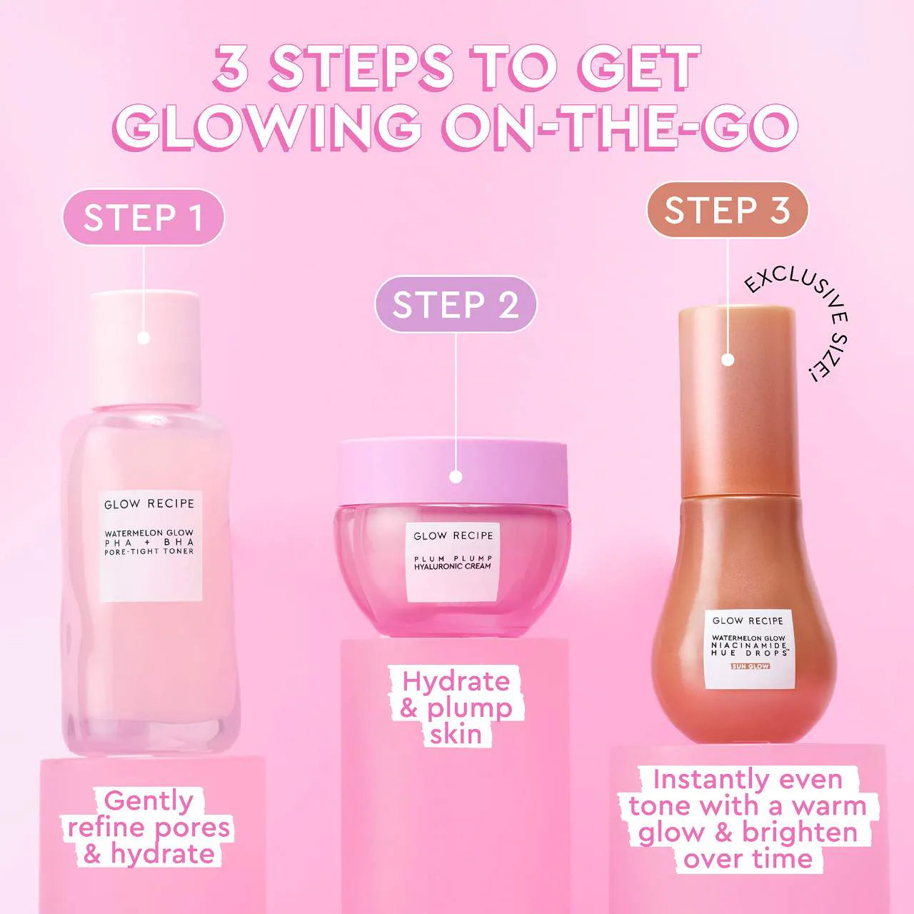 PRE ORDER-Get Glowing With Me Kit by Katie Fang with Hue Drops Tinted Serum