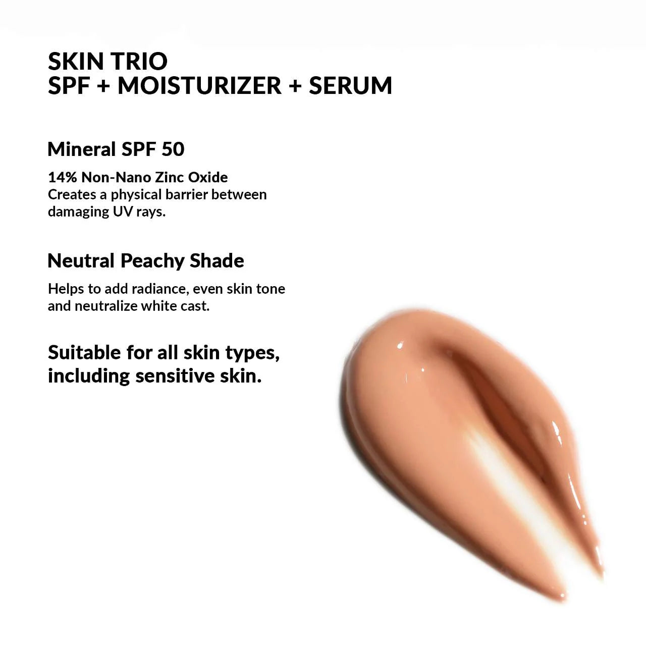 PRE ORDER-Skin Trio Mineral SPF 50 Moisturizer and Brightening Serum with Squalane