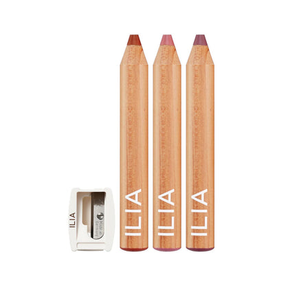 PRE ORDER-Mini Lip Sketch Trio - Long-Wear Lipstick + Lipliner Crayons