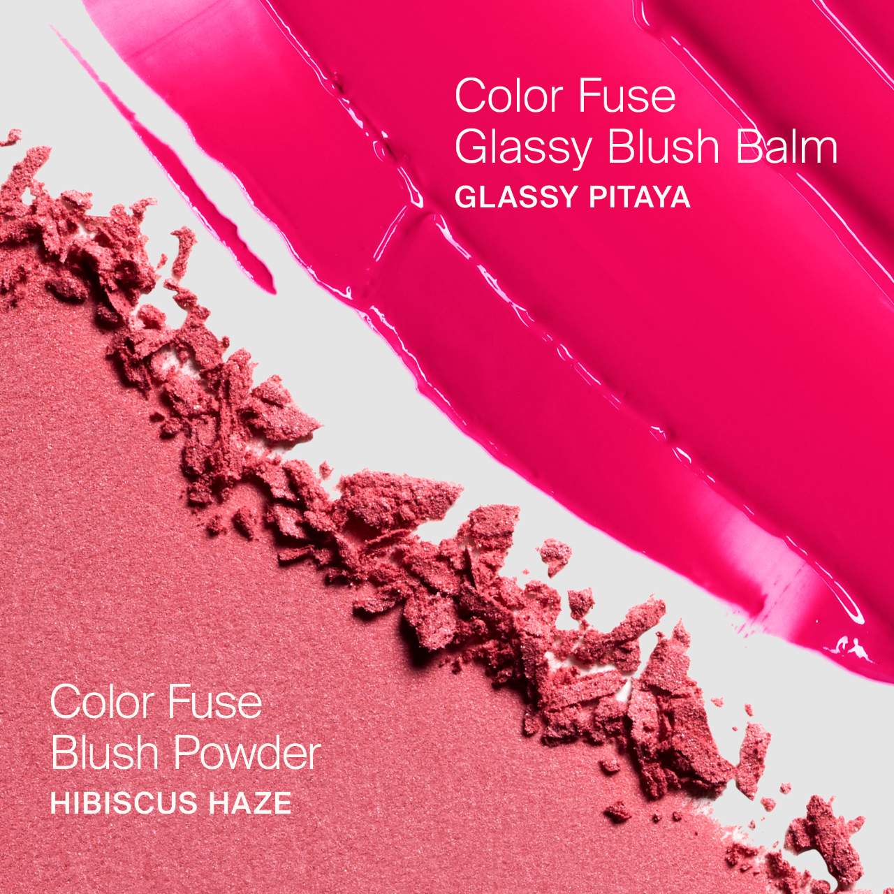 PRE ORDER-Color Fuse Glassy Blush Balm Stick + Powder Blush Set