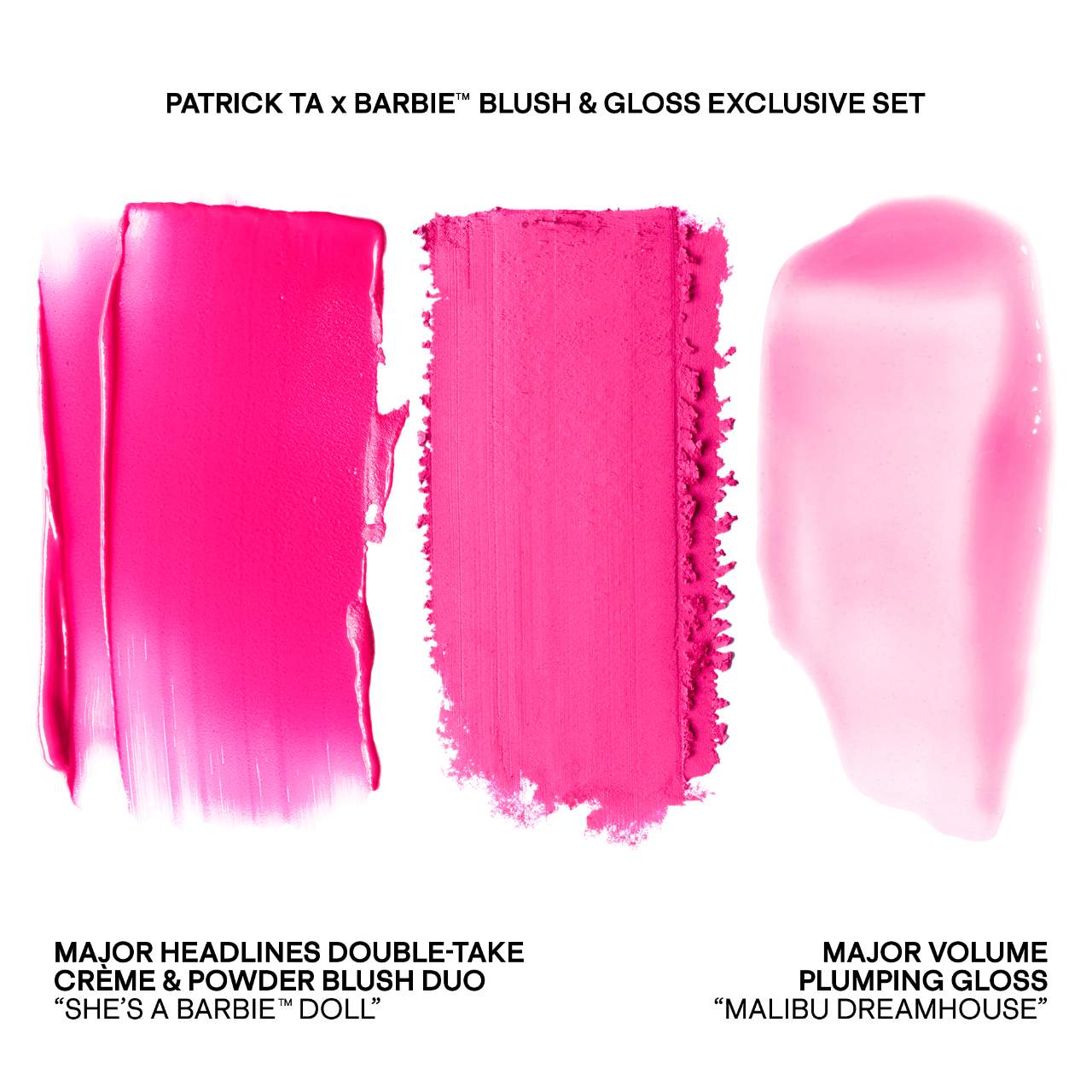 PRE ORDER-Patrick Ta x Barbie™ Blush Duo and Lip Plumper Set