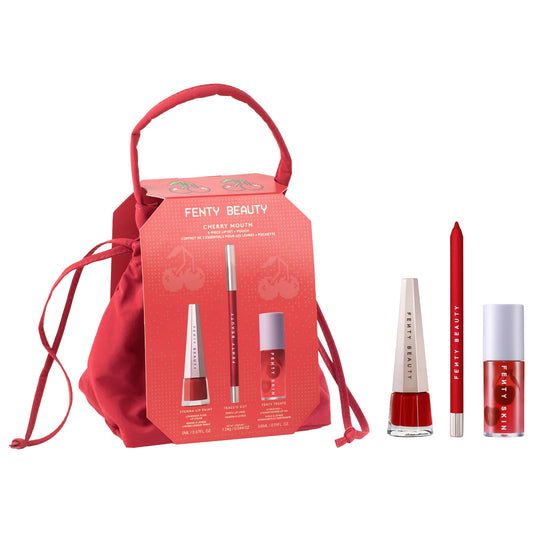 PRE ORDER-Cherry Mouth 3-Piece Lip Set + Pouch