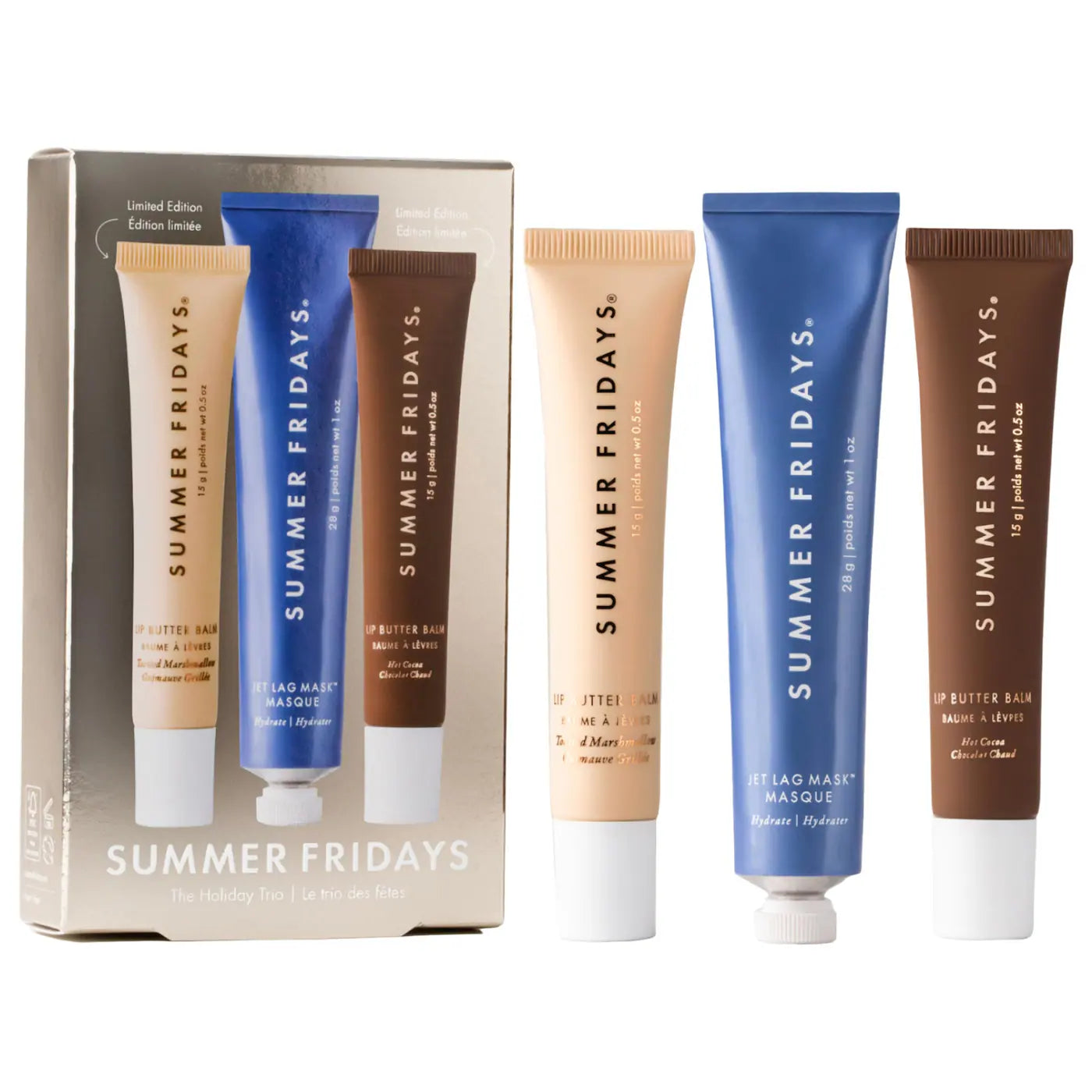 PRE ORDER-The Holiday Trio Set with Lip Butter Balm in Hot Cocoa & Toasted Marshmallow