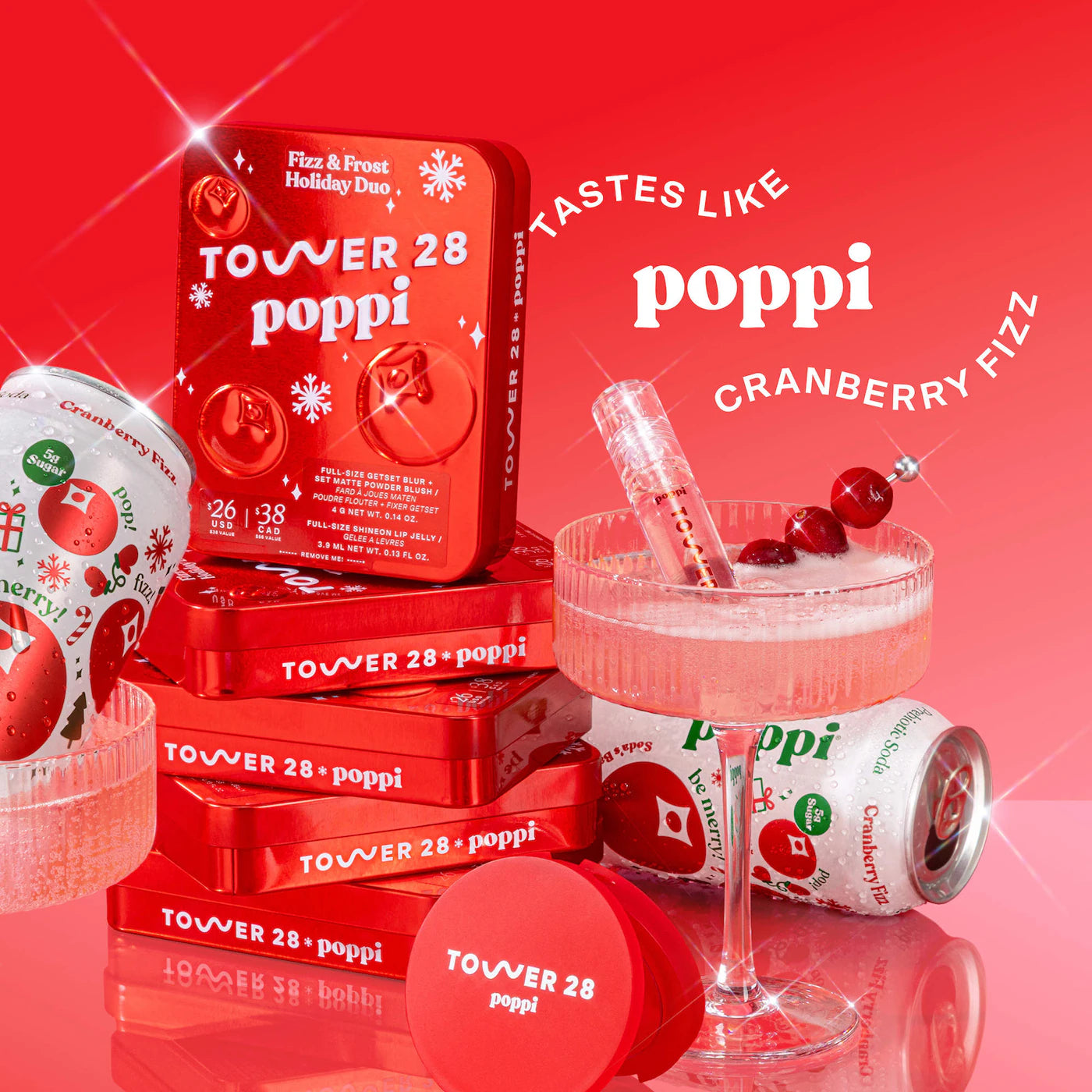 PRE ORDER-Tower 28 x poppi Fizz + Frost Holiday Duo